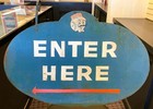 Incredible Crosley Field  enter Here  Double-sided Metal Sign Cincinnati Reds