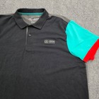 Mercedes Amg Petronas F1 Team Polo Shirt Mens Xxl Black Teal Grey Racing Sport