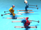 Barclay Lead Metal Figures Lot Of 3 Skiers