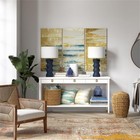 Henn hart Carlin 28 Tall Ceramic Table Lamp Fabric Shade In Matte Navy white