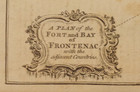  french   Indian War  Original 1758 Map Of A Plan Of The Fort   Bay Of Frontenac