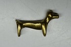 Miniature Dachshund Brass Figurine Statue Paper Weight Dog Decor Doxie