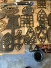Old Cast Iron Footed Sad Iron Trivets Mixed Lot 40 Antiques Counter Wall Display