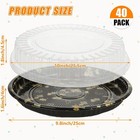 30 Pack 10-inch Plastic Dinner Plates With Lids  Catering Plates With Lids  Lids