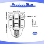 2 Pack Metal Duck-billed Box Hasp Lock Toggle Latch Catch  Toolbox   