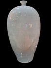 Signed Meiping Chinese Large Celedon Vase 14  High 25  Around Widest 