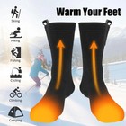 Usb Rechargeable Heated Socks Electric Foot Warmer Constant Temperature