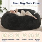 Giant 8ft Green Bean Bag Chair For Adults - Soft Removable Cover  No Filler