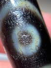 Tibetan Agate Dzi Bead     2 Eyes     Amulet Pendant 37mm X 12 5mm