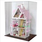 Diy Large Wooden House Kids Doll Kit Play Dollhouse Miniatures Furniture Collect