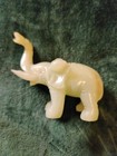 Beautiful Hand Carved Vintage Jade Elephant Figurine