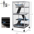 4-tier Small Animal Cage  Ferret Cage Large Chinchilla Cage  White