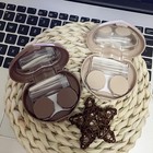 2 Pack Heart Cute Contact Lens Case  Travel Contact Lens Box With Mirror Twee   