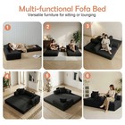 79 In Convertible Sofa Bed W  2 Storage Bag  Loveseat Sleeper Couch Modular Sofa