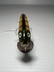 Vintage Heddon Original Wood Vamp Fishing Lure With Stand
