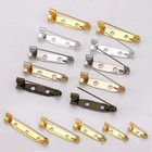 50pcs Blank Base Safety Pins Brooch Settings Diy Jewelry Making Finding Supplies