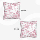 Pink And White Floral Throw Pillow Covers 18x18 Inches Set Of 2  Decorative 