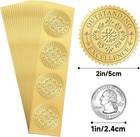 Gold Seals Stickers For Certificate - 2in 100pcs Foil Embossed Outstanding Excel