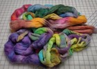 7 Oz Mill Ends Combed Top Roving Spinning Handpainted Dyed Felt Med Fine Wools