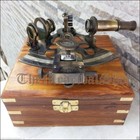 Nautical Marine Sextant   Wooden Box Brass Collectible German Astrolabe Gifts