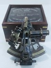Antique German Marine Sextant W  Wooden Box Nautical Brass Working Collectible