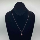 Sterling Silver 925 Jewelry Lot Of 4 Cz Necklace Pink Stone Heart Brooch 13 6g