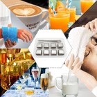 8 Pack Reusable Stainless Steel Ice Cubes Whiskey Chilling Stones For Wine