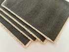 Pottery Barn Mason Handwoven Cotton Fringe Placemats  4  Charcoal Nwot Ob