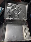    superman 3d  Tin Box Dc Comics Lunch Box Used  sold As Is 