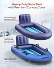 Qpau Snow Sled With Premium Canvas Cover  2 Person Inflatable Heavy Duty Snow   
