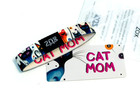 Zox   cat Mom   Silver Medium Single Wristband W card Cats