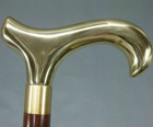 Brass Handle Vintage Style Wooden Shaft Walking Cane Stick Victorian Style Gift