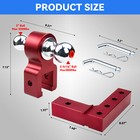  6  Adjustable Red Trailer Hitch Dual Ball Mounts  Fit 2  Receiver 5000 Lbs Gtw