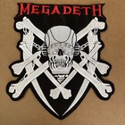 Megadeth Skull Logo Oversized Patch  Embroidered  New  Sew On  9 1 2 X 8 1 4 In 
