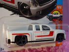 Htf 2017 Hot Wheels  Chevy Silverado 4x4  60    white Pickup Truck red    Hot Trucks