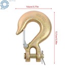 4 Pack G70 3 8  Clevis Slip Hook W  Latch Trailer Truck Transport Tow Chain Hook
