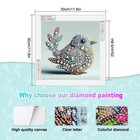 Pearl Bird Pattern Diamond Art Painting Kit Aqua Blue