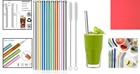 Set Of 8 Durable Borosilicate Glass Straws - Shatter-resistant   Dishwasher Safe