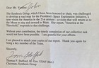 Tom Stafford Moon Astronaut Signed Letter Nasa Vision Returning To Moon   Mars