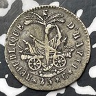 An 14  1817  Haiti 25 Centimes Lot mk371 Silver  Km 15 1