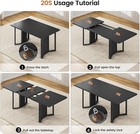 5-piece Dining Table Set For 4-6 People  63  Extendable Table   4 Cushion Chairs