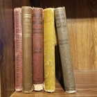 Lot Of 5 Antique 100  Year Old School Books In Poor Conditions Dated 1917 - 1923