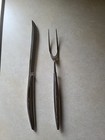 Vintage 2 Piece Carvel Hall Stainless Steel Carving Set Made Usa