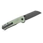 Qsp Qs130w Penguin Linerlock Folding Knife 3 06  D2 Black Blade Jade G10 Handle