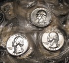 1957 Uncirculated Proof Washington Silver Quarters Sealed Cello Gem Mint