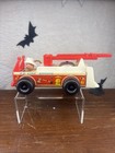 Vintage 1968 Fisher-price  720 Littlepeople Fire Engine Wooden Truck Bell Ladder