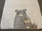 Pottery Barn Kids Asher Baby Toddler Woodland Bear Fox Quilt 36  X 47 
