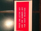 Jukebox Seeburg C  G - W  J -r  Coin And Instruction Plastics Choice Of Price 