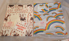 Vintage Gift Wrap Paper Lot Norcross Caspari Current Rainbow Floral Animals