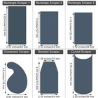 Card Scraper Burnisher And 6 Pcs Cabinet Scraper Set for Woodworking Card Woodwo